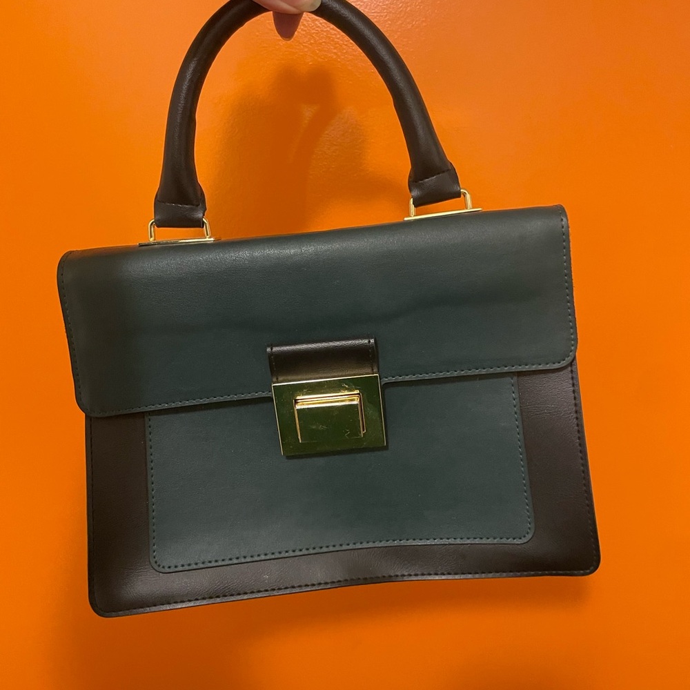 Green & Black Leather Purse